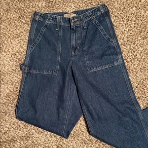 J. Crew Dark Blue Carpenter Jeans point sur wide leg